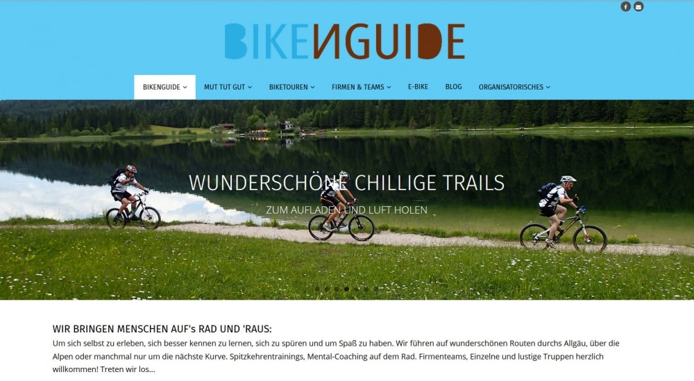 Wordpress Webseite Bike n Guide