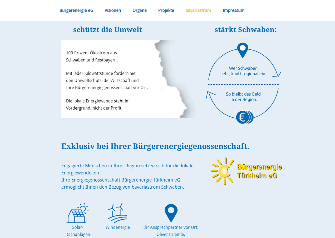 Bürgerenergie Türkheim - Energieprojekte - Erneuerbare Energien
