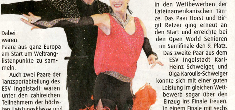 Tanzsport Ingolstadt Presse